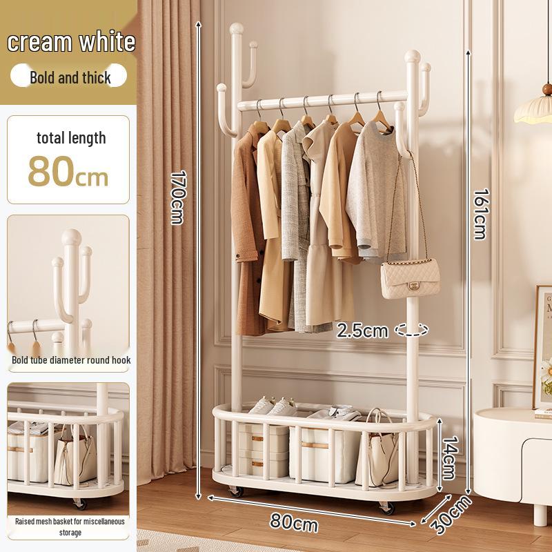 Internet-Famous Mobile Coat Rack: Bedroom Floor Hanger for Drying & Displaying Clothes Indoors