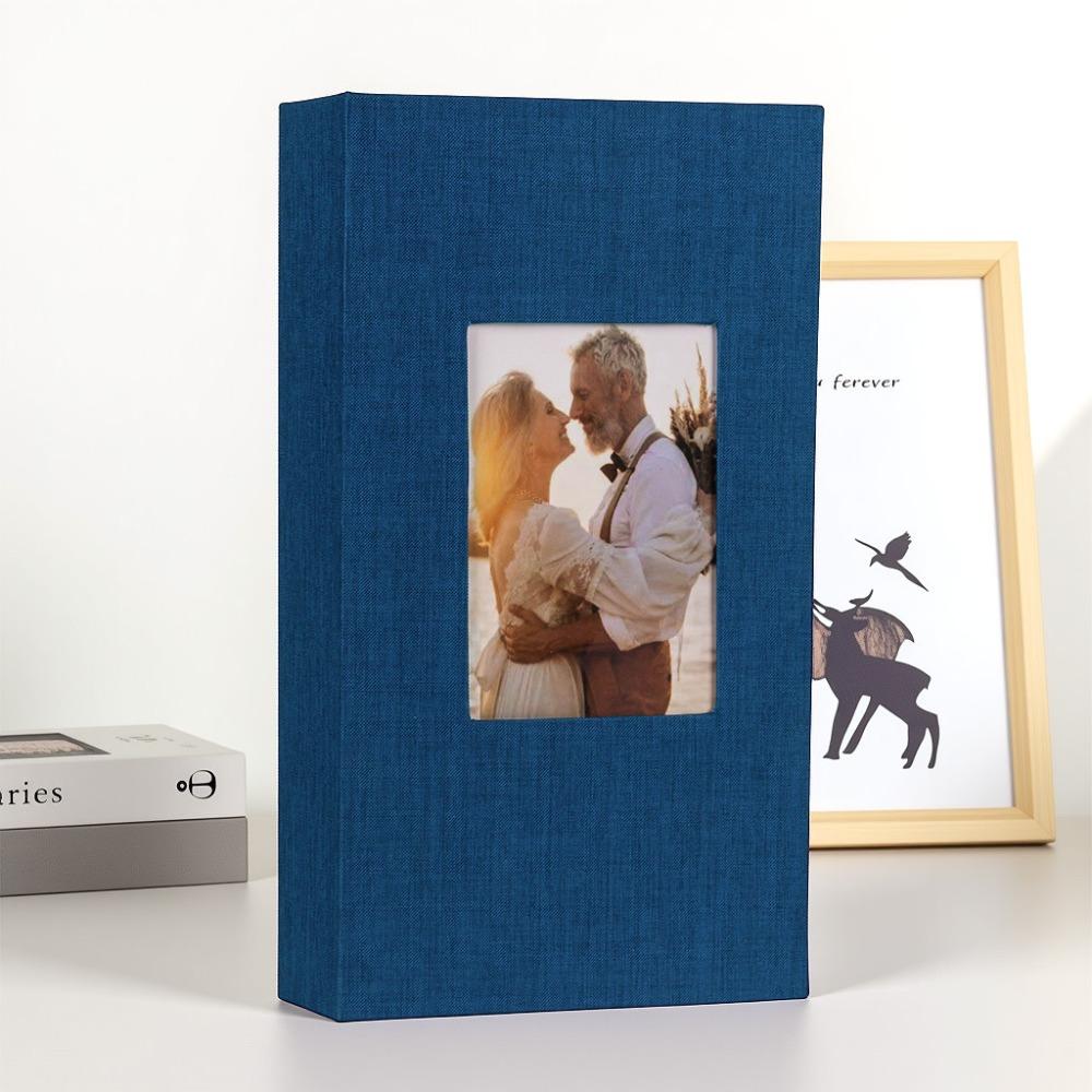 300 Pockets Photo Storage Book Slip-in Family Album Creative 4R6 Linen Photo Album Graduation