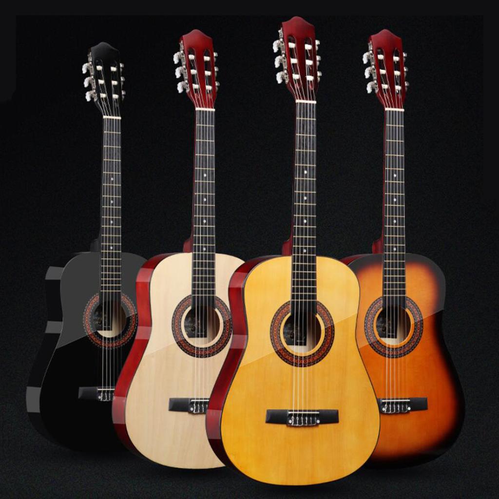Классическая акустическая гитара 38 дюймов, 6-струнная деревянная гитара для начинающих студентов (дерево)