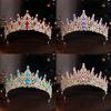 Bride Crown Wedding Dress Party Crown Birthday Performance Carnival Crystal Hair Accessory