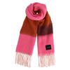JILL STUART Shaggy Scarf 60105001, Women's Striped Scarf, Pink, 60105001B, Approx. 16.5" X 8.7" (40cm X 220cm)