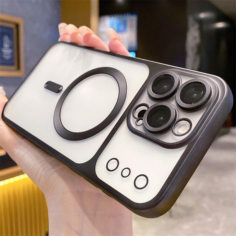 Матовый магнитный чехол с гальваническим покрытием для iPhone 17/17 ProMax, Совместим с iPhone 15/16