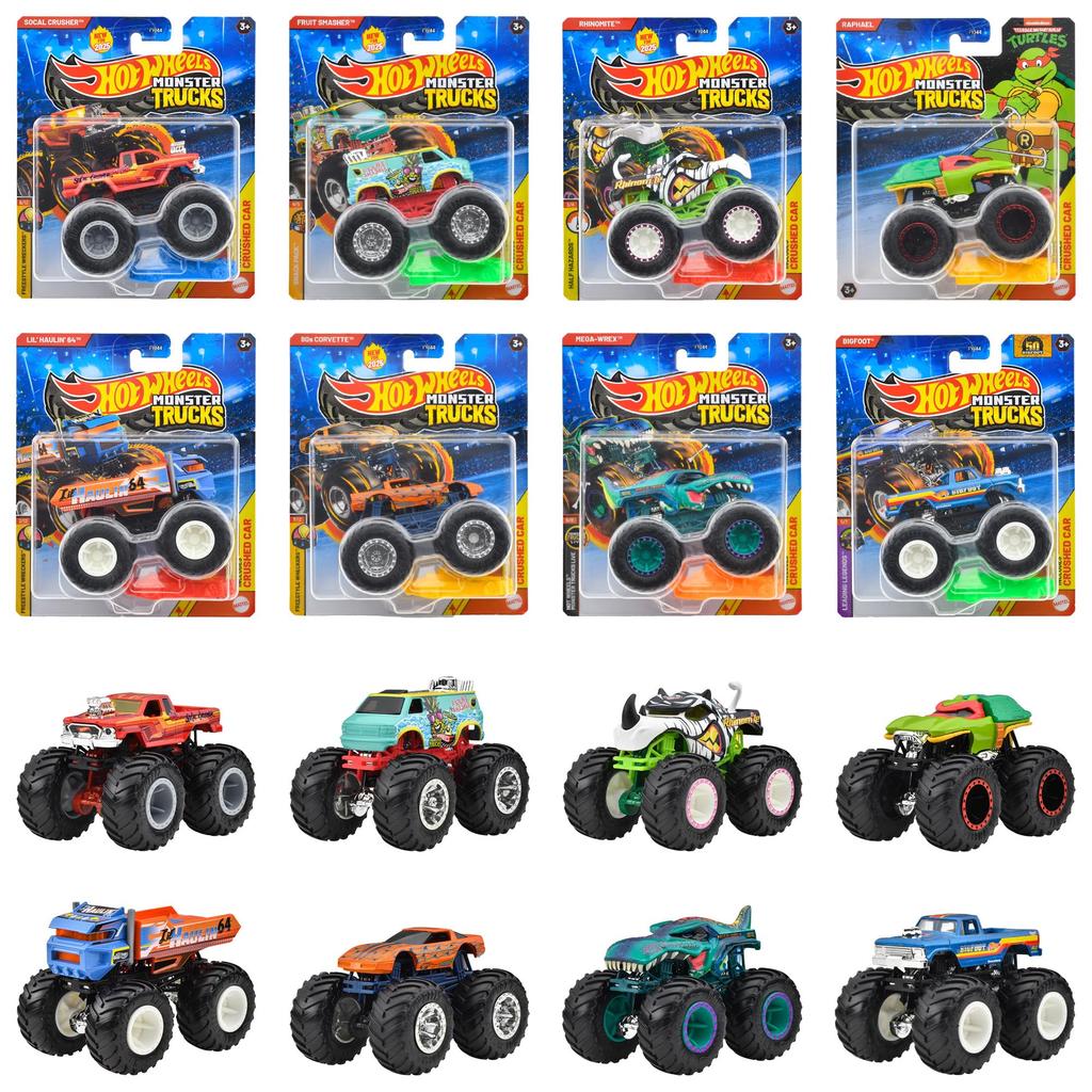 Hot Wheels Монстр Трак Ассорти Мини Транспорт Возраст 164 Игрушки, Машинки, Коробка на 8 машинок, 3+, Многоцелевой, 983F-FYJ44