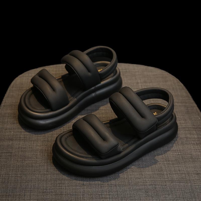 Plateausandalen dames nieuw 2025 zomer veelzijdig klittenband casual sportieve Romeinse strandschoenen dames