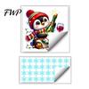Luminous Bathroom Stickers Christmas Glow in The Dark Toilet Lid Decals, with Snowman Party Supplies for Home Santa Reindeer Penguin Snowflake,