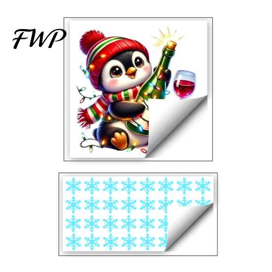 Luminous Bathroom Stickers Christmas Glow in The Dark Toilet Lid Decals, with Snowman Party Supplies for Home Santa Reindeer Penguin Snowflake,