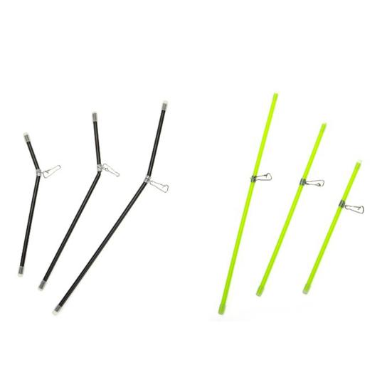 20Pcs Luminous Fly Fishing Anti-Tangle Feeder Tube with Snaps Hook 15/20/25cm Fishing Balance Connector for Teaser Saltwater Bait Cage