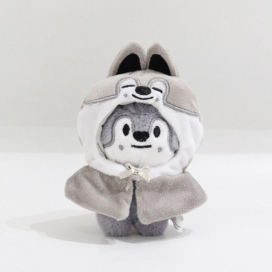 13CM Plush Toy Kawaii Stray Kids Wolf Plush Cartoon Stuffed Animal Doll Kawaii Companion Toys Giftids