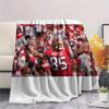 George Kittle Printed Flannel Blanket, soft throw for bedroom sofa, washable, fan merchandise, great gift.