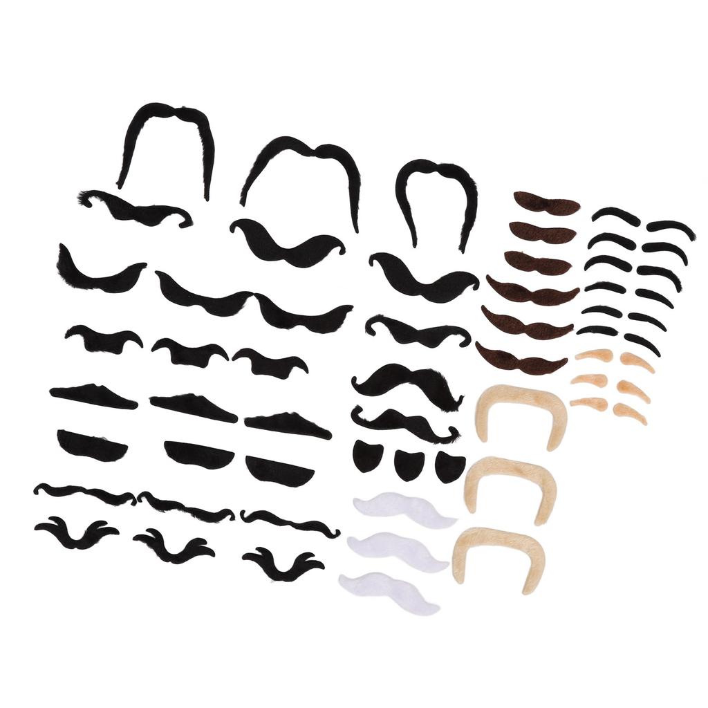 Поддельные брови и борода, короткие фланелевые искусственные брови и усы с клейкой основой для тематической вечеринки