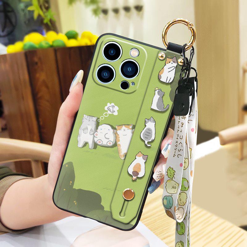 Мультяшный браслет для iPhone и Samsung и мягкий чехол-шнурок для Huawei Oppo