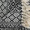Les Trésors De Lily [Q3608] - Дизайнерское хлопковое одеяло "Бохо" черно-бежевый - 120х150 см