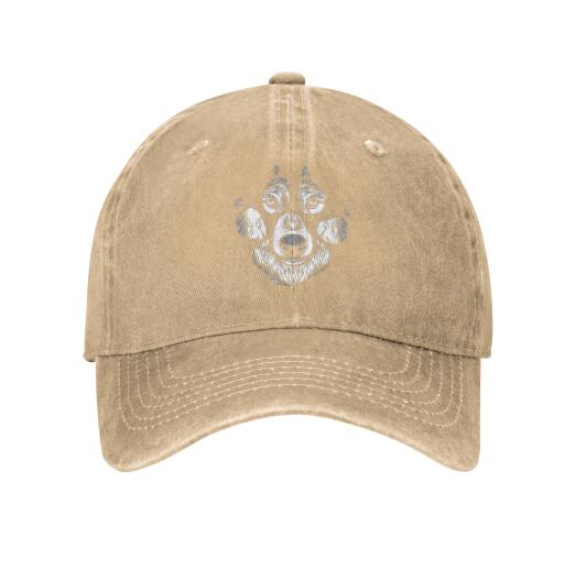Wolf Paw Baseball Cap Adjustable Dad Hat Unstructured Cotton Hat Unisexs Cap Polyester Adult Unisex Four Seasons Casual Snapback