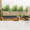 Outdoor Sofa Set with Cushions 7 pcs Natural and Anthracite