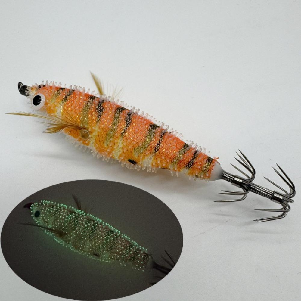 Luminous Wood Shrimp Lures Simulation Octopus Lure 2025 Squid Hook