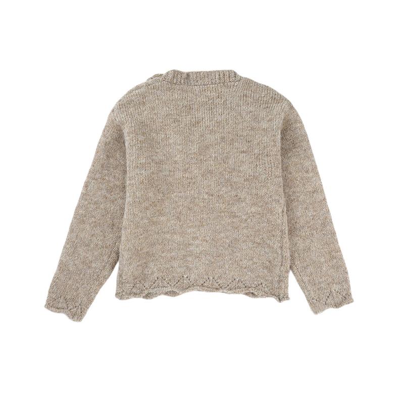 Disney Girls' Textured V-Neck Knit Cardigan