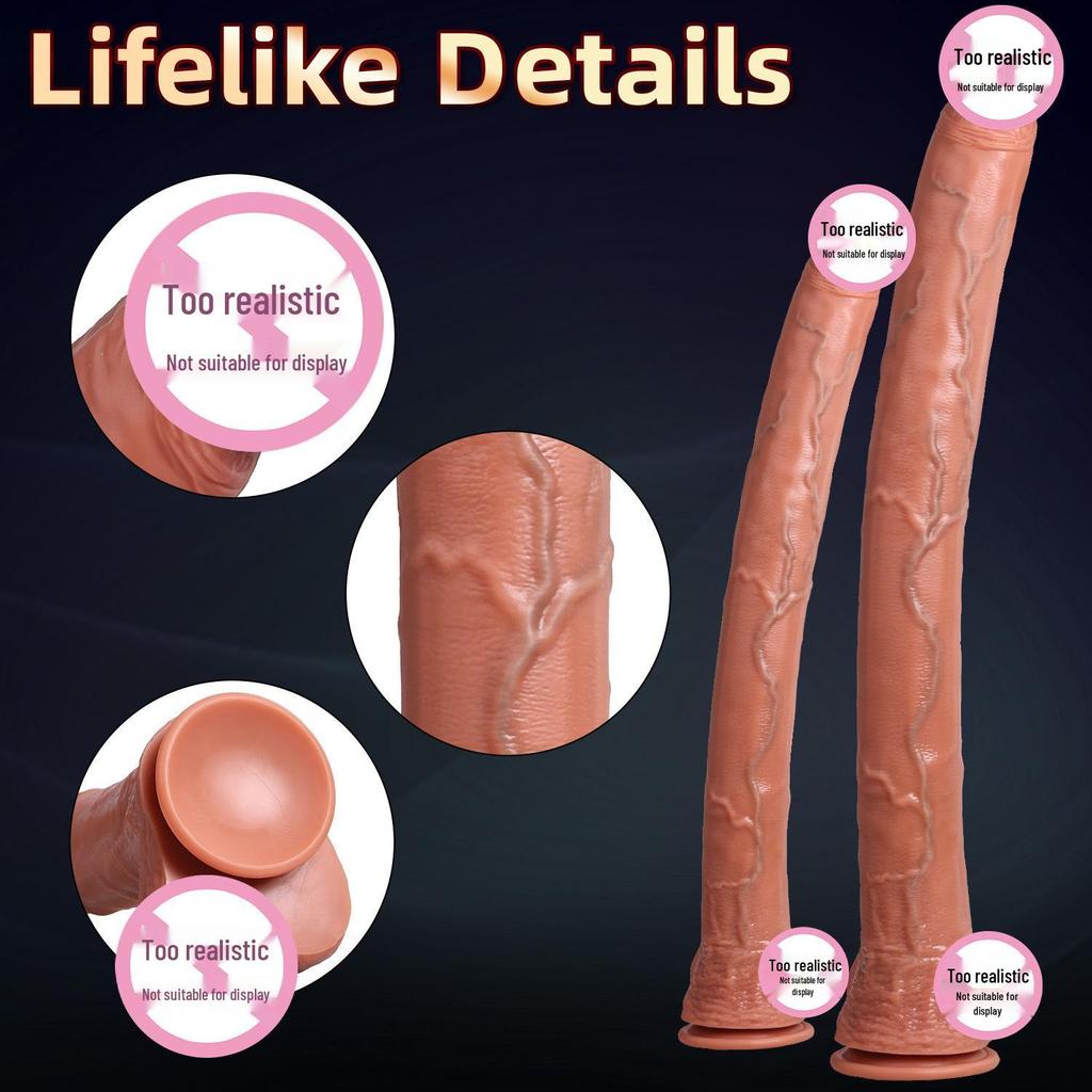 Ультрадлинный силиконовый дилдо - Мягкий мастурбатор для взрослых для женщин