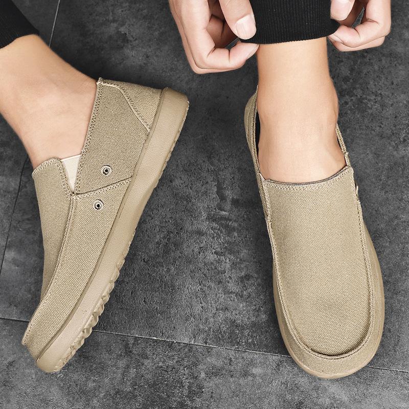 Men Vulcanized Shoes Autumn Men Shoes Breathable Walking Canvas Shoes Breathable Loafer Sneakers Men