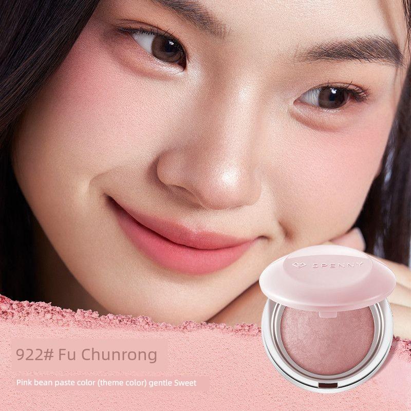 Spenny Soft Mist Blush Tea Apricot Pink Bean Paste Shrink Nature Expansion 922 Baked Powder Blush