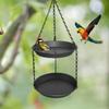 Кормушки для птиц для подвесного украшения сада и двора на открытом воздухе с террасой с двойной пластиной на