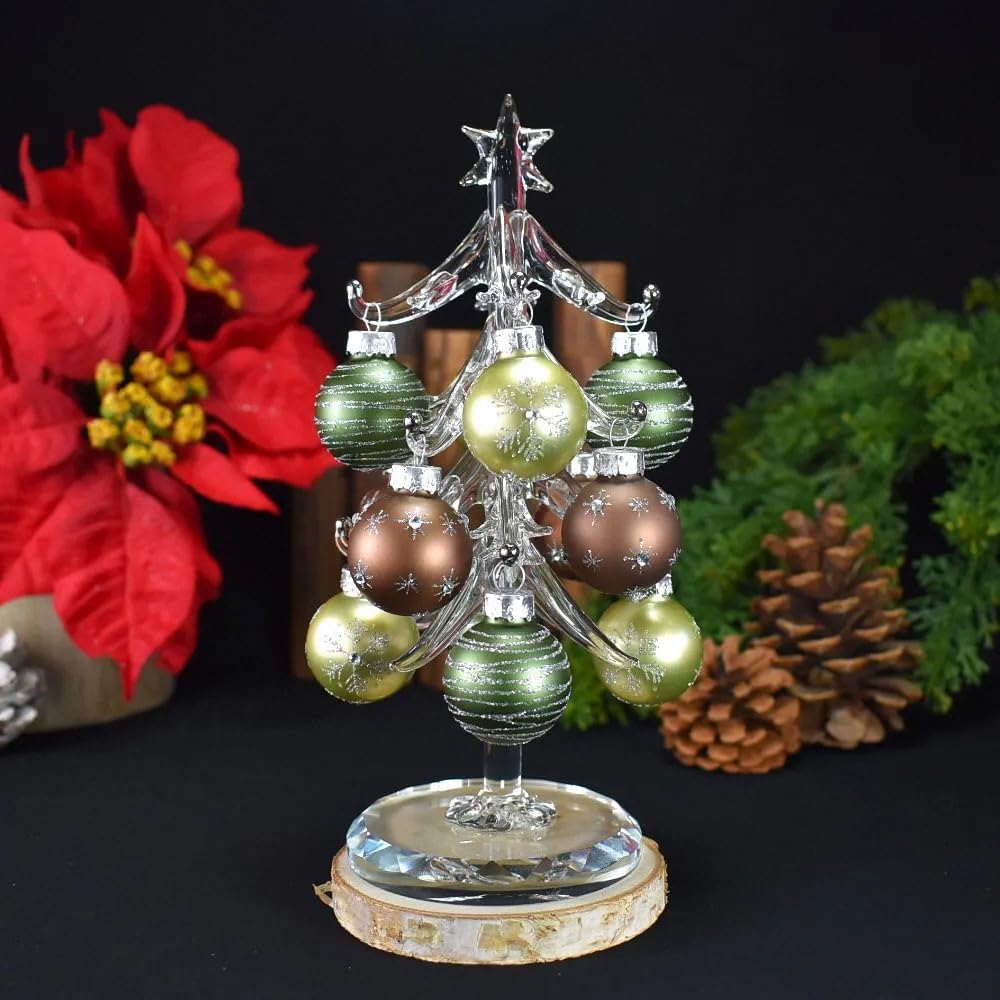 Four Cart Cute Handmade Glass Earth Color Tree