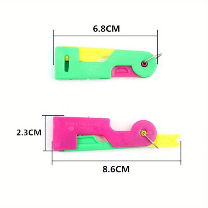 5pcs Random Color Elderly Convenient Automatic Sewing Needle Threader Thread Guide Tool AA8274
