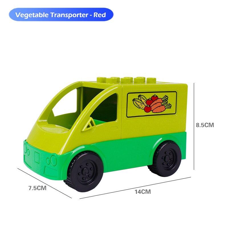 Детские строительные блоки Duplo DIY, аксессуары большого размера, автомобильные кирпичи, совместимые с деталями Dupols, игрушки для грузовиков, самолетов