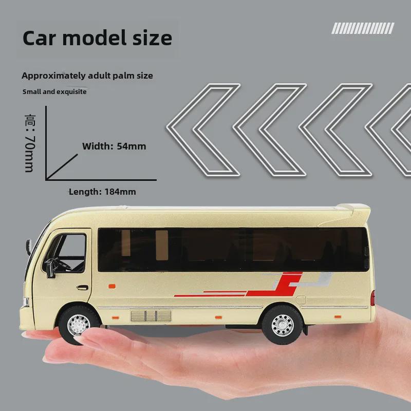 Игрушечная модель автобуса из сплава в масштабе 1/32 со звуком и светом - инерционный механизм, украшение для торта 