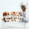 11CM Little Squirrel  Plush Toys Pendant Version of Squirrel Stuffed Soft Toy Bag Ornaments