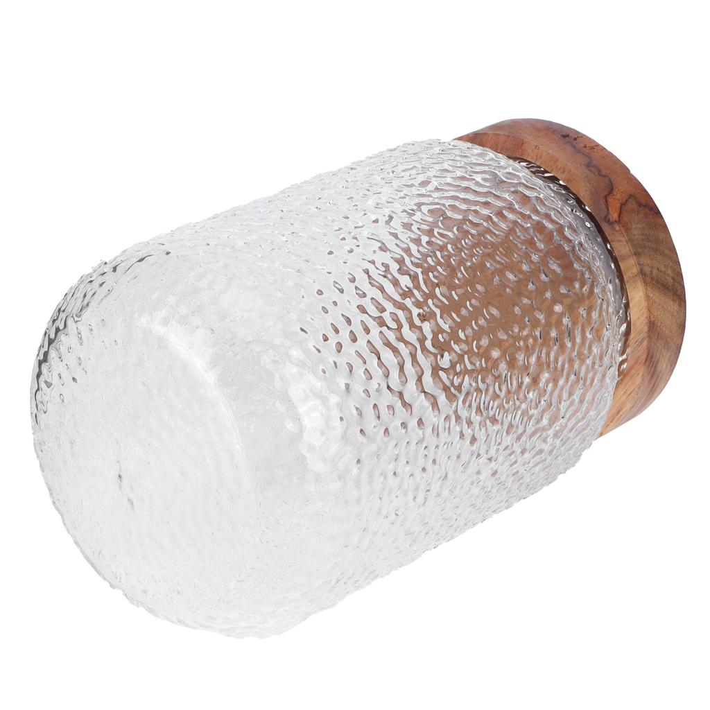 Набор стеклянных банок, широкая емкость для хранения с герметичной деревянной крышкой для кофейных зерен, закусок, орехов, 700 мл