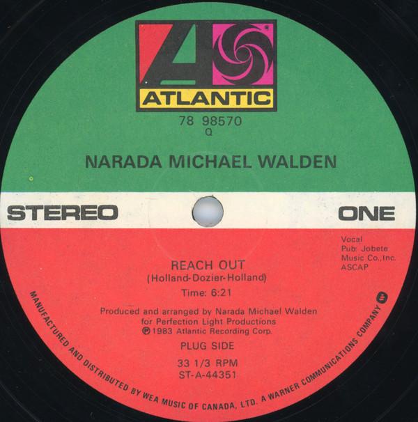 12-дюймовая пластинка NARADA MICHAEL WALDEN - Reach Out 7898570 Atlantic 1983 Канада Поп Б/У