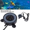 Creative LED Fish Tank Light Waterproof Multi-color Air Stone Disk Lamp Plastic with 6 Color Changing Leds Aquarium Light Pool