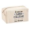 Trousse Multifonction Jean-Christophe Super Collègue Cadeau Idée Personnalisé Original Rentrée | Trousse Scolaire Fournitures Bureau