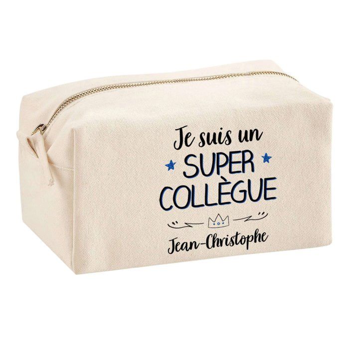 Trousse multifonction Jean-Christophe Super Collègue Cadeau Idée Personnalisé Original Rentrée | Trousse Scolaire Fournitures Bureau