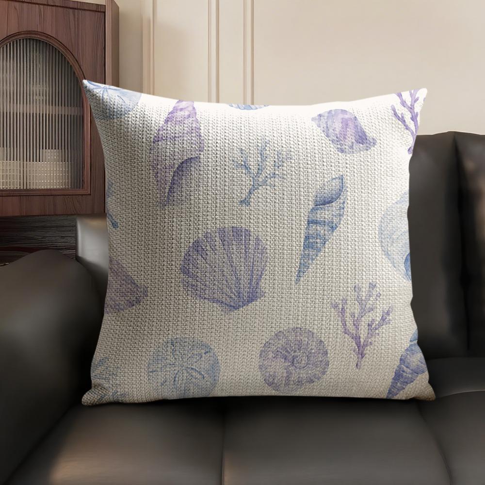 Cushion Cover Simple Shell Breathable Linen Organic Fabric DoubleSided Printing Sofa Pillow Case Home Decor