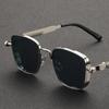 2025 Retro Square Steampunk Metal Sunglasses with Universal Fit