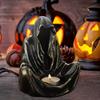 Halloween Ghost Wizard Candle Holder Resin Figurine Scented Tealight Candle Candlestick Table Centerpiece Desktop Decoration