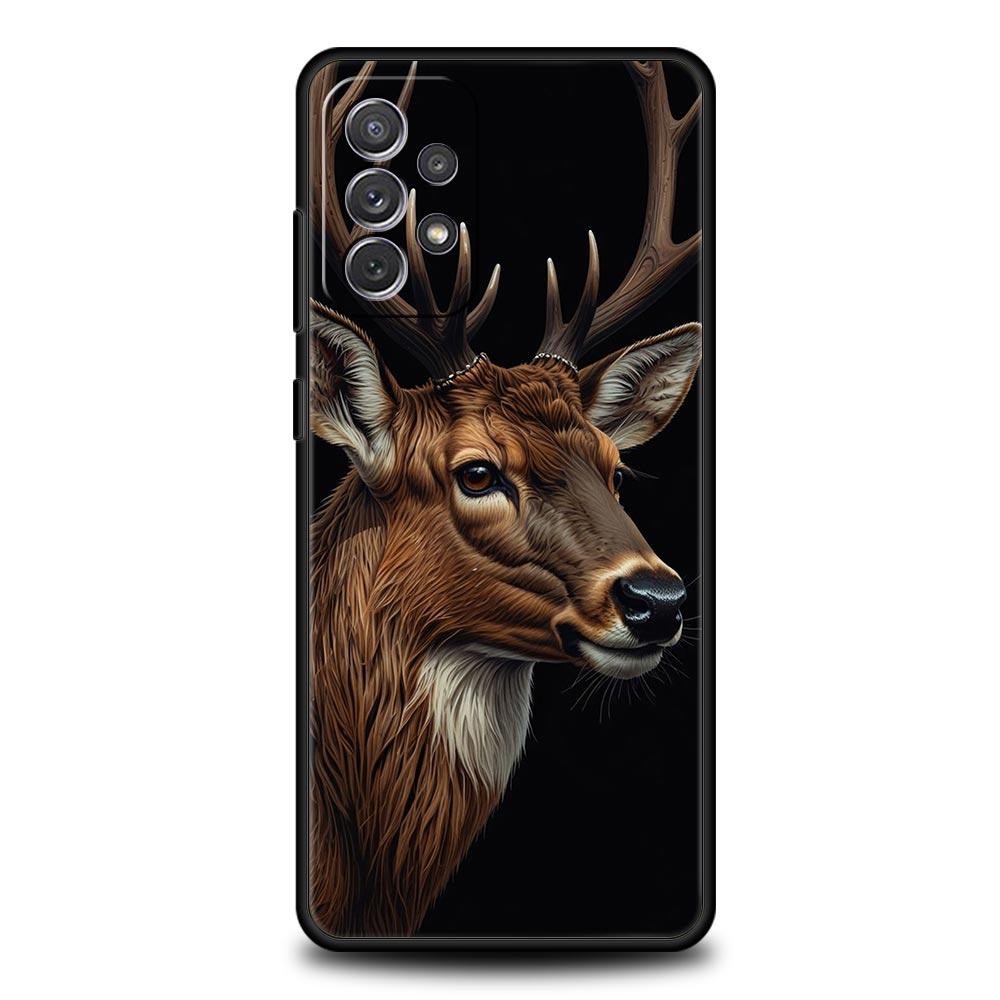 Deer Lichee Pattern Phone Case for Samsung Galaxy A55 A35 A17 A07 A15 A13 A25 A51 A71 A72 A73 A32 A52 A52S A41 5G Soft TPU Shell