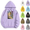 Women's Fashionable Casual Halloween Witch Print Hooded Sweatshirt With Pockets Long Sleeved Sweatshirt