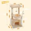 PAWZ Road Cat Tower Mini Cat Tower Cactus Small Low Stationary Popular Compact Space Saving Hemp String Scratching Hammock Stylish Interior Simple