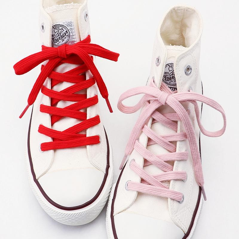 Плоские хлопковые шнурки для кроссовок AF1 AJ1 Высокие холщовые повседневные шнурки Без эластичности Шнурок для мужчин женщин 1 пара