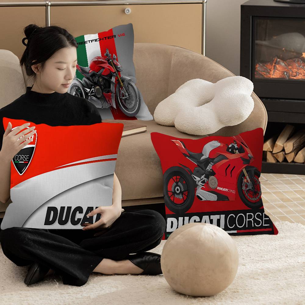 D-Ducati Логотип Мотоцикла Наволочка Дюймы Декор в деревенском стиле Домашние Декоративные Подушки для Дивана