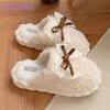 Winter Cotton Slippers Women's Student Version Bow Thick Bottom Non-slip Warm Home Casual Versatile Family Slippers Women