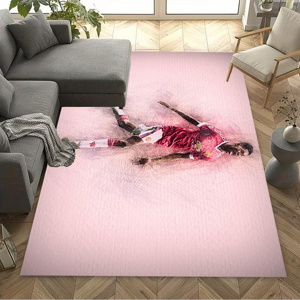Football Player Action Area Rug Suitable for Game Room Hallway Foyer Living Rooms Anti-slip Rug Office home decor Gift for Festivals