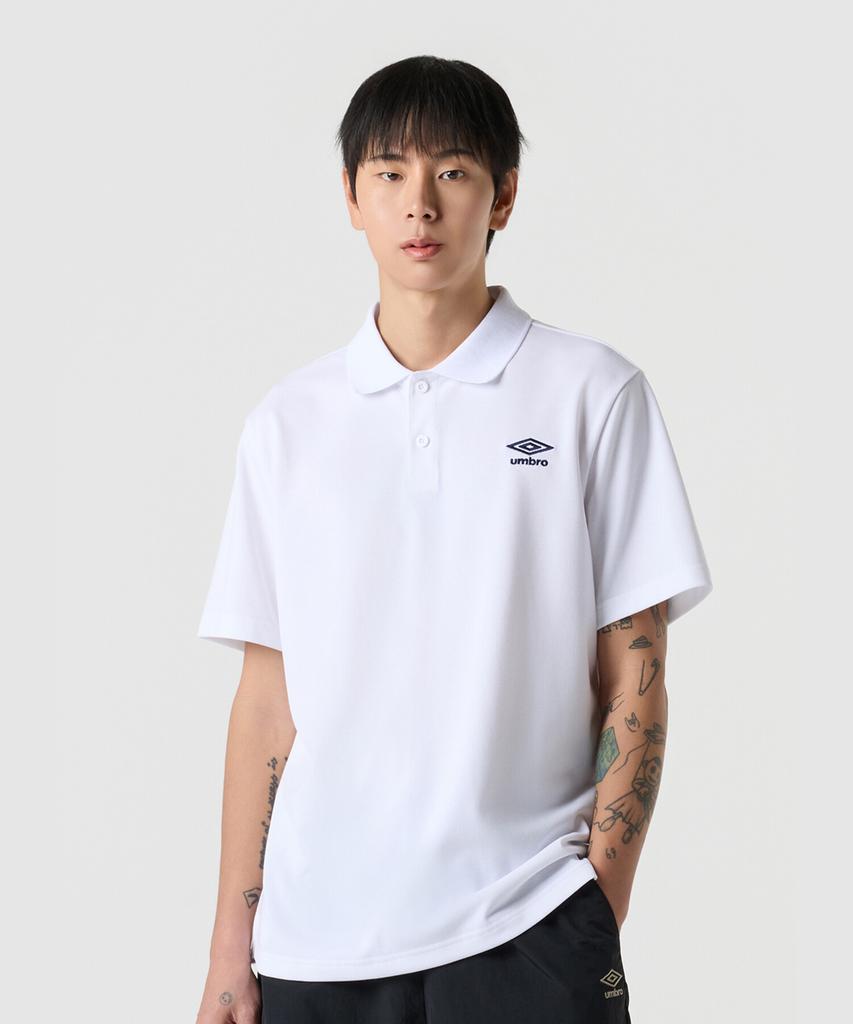 UMBRO Essential Белая футболка с воротником и коротким рукавом Ur123Cts39