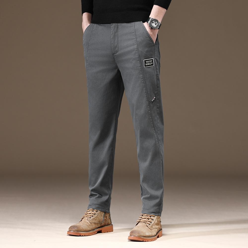 Мужские брюки в стиле Business Casual Осенний модный тренд Сшитые прямые узкие брюки