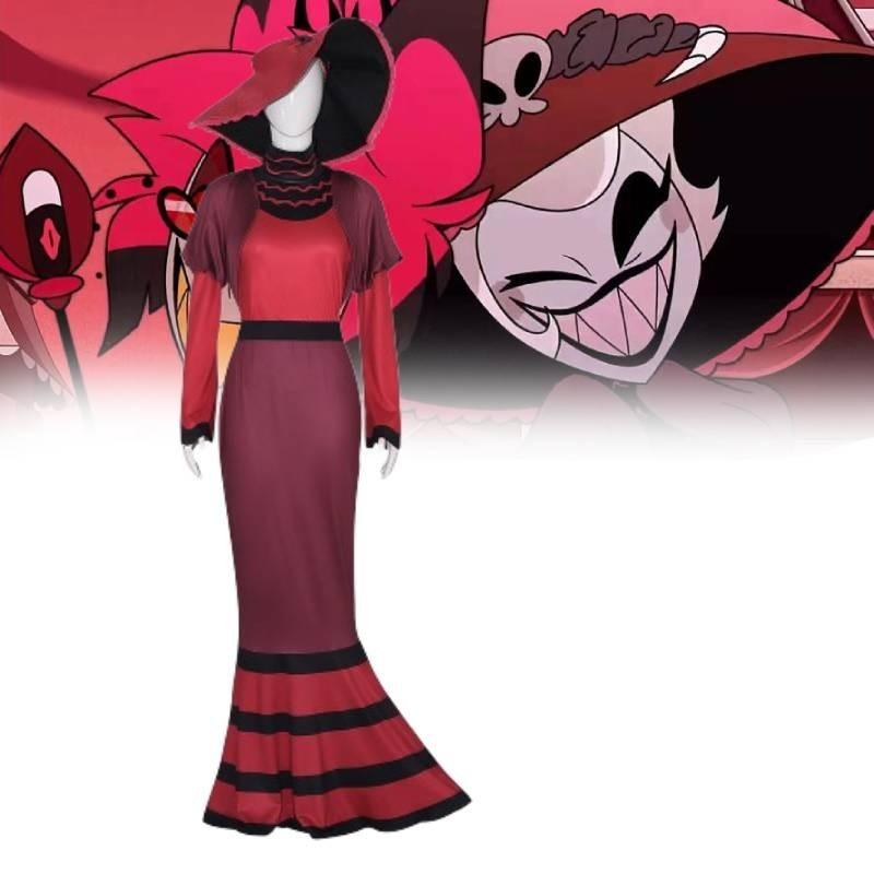 Костюм для косплея Рози из Hazbin Hotel Персонаж мультфильма Хэллоуин Вечеринка Ролевая игра
