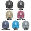White Hollow Letter A-Z Print Adjustable Mesh Cap Man Caps Leisure Unisex Snapback Baseball Cap Ideal Choice For Outdoor Sports