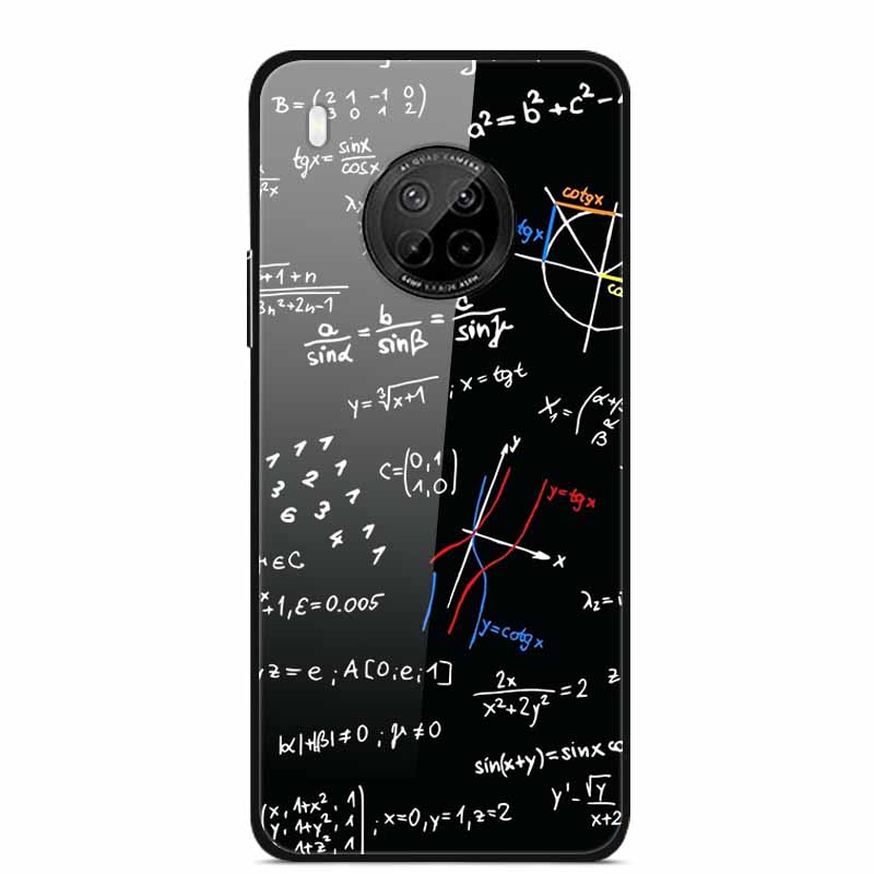For Huawei Y9A Cases Y8P Y7P Y5P P40 Lite Tempered Glass Hard Back Covers For Huawei P Smart 2021 2020 Cases Bumper Painted Capa