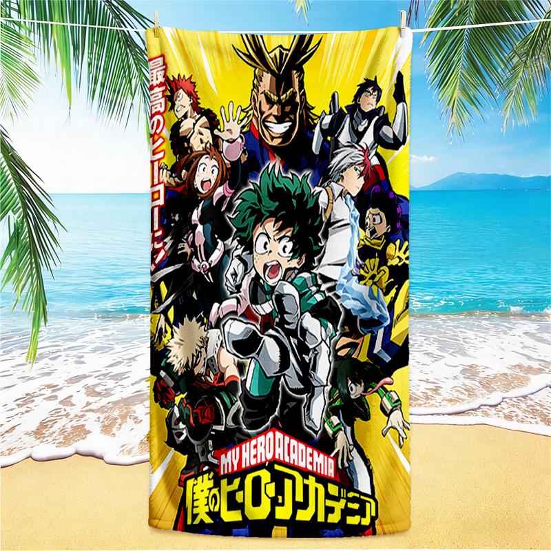 1pc Two Heroes Hero Academia beach towel,quick drying absorbent beach towel,outdoor sports swimming beach towel,Soft and comfortable Y7226